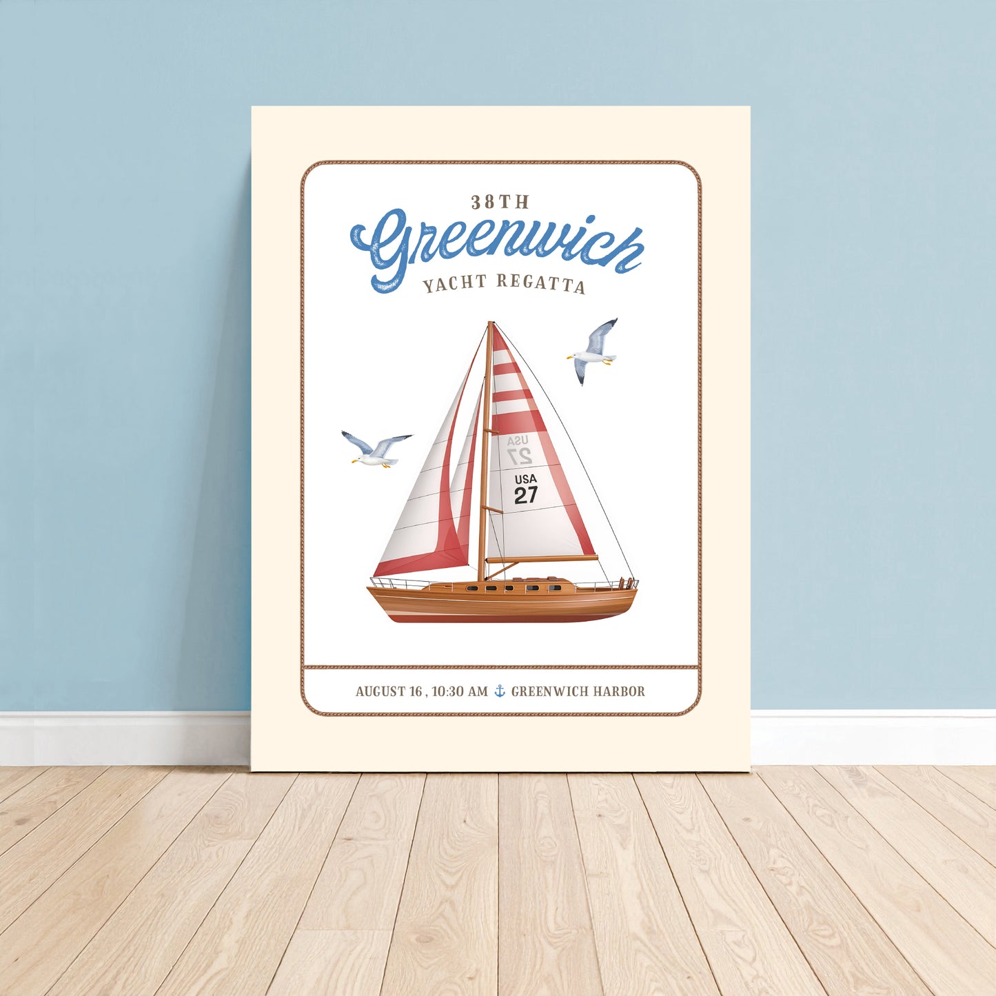 Greenwich Regatta Premium Paper Poster | Unframed