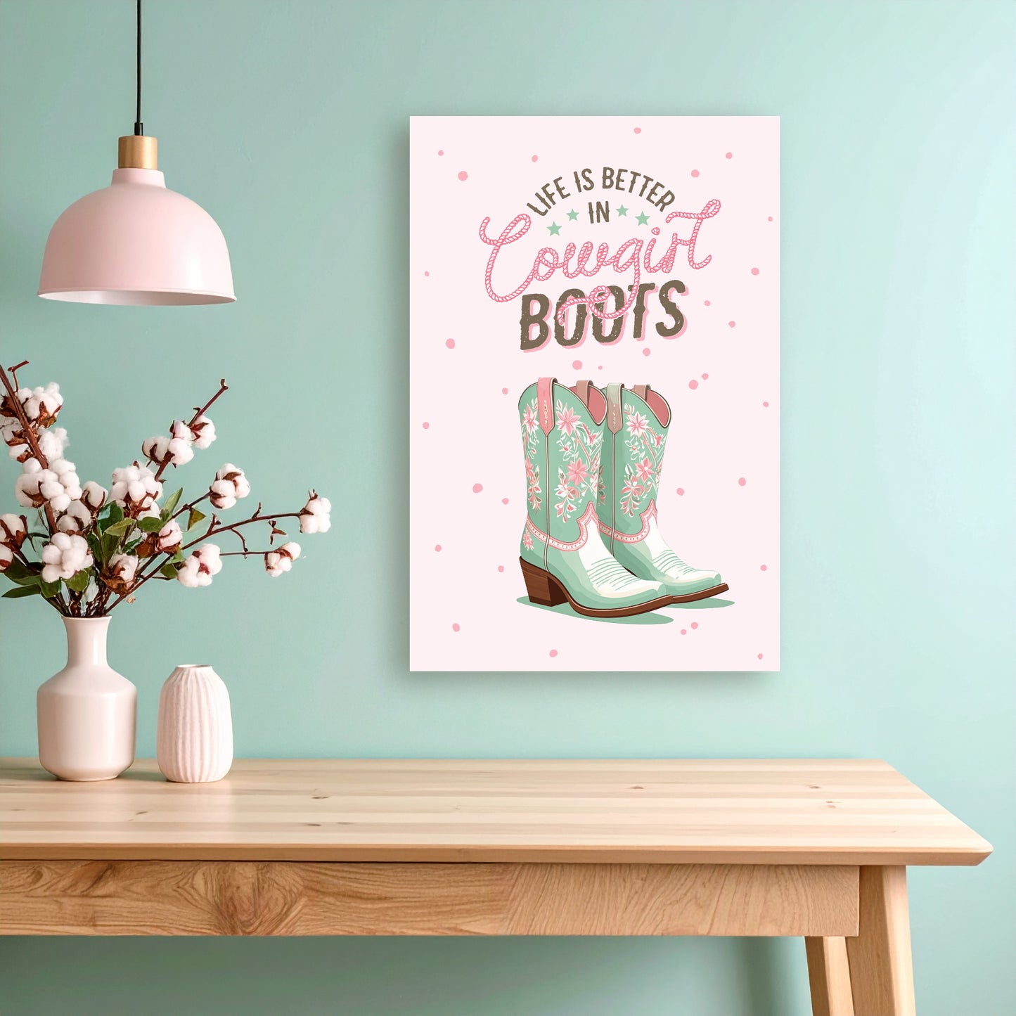 Cowgirl Boots Canvas