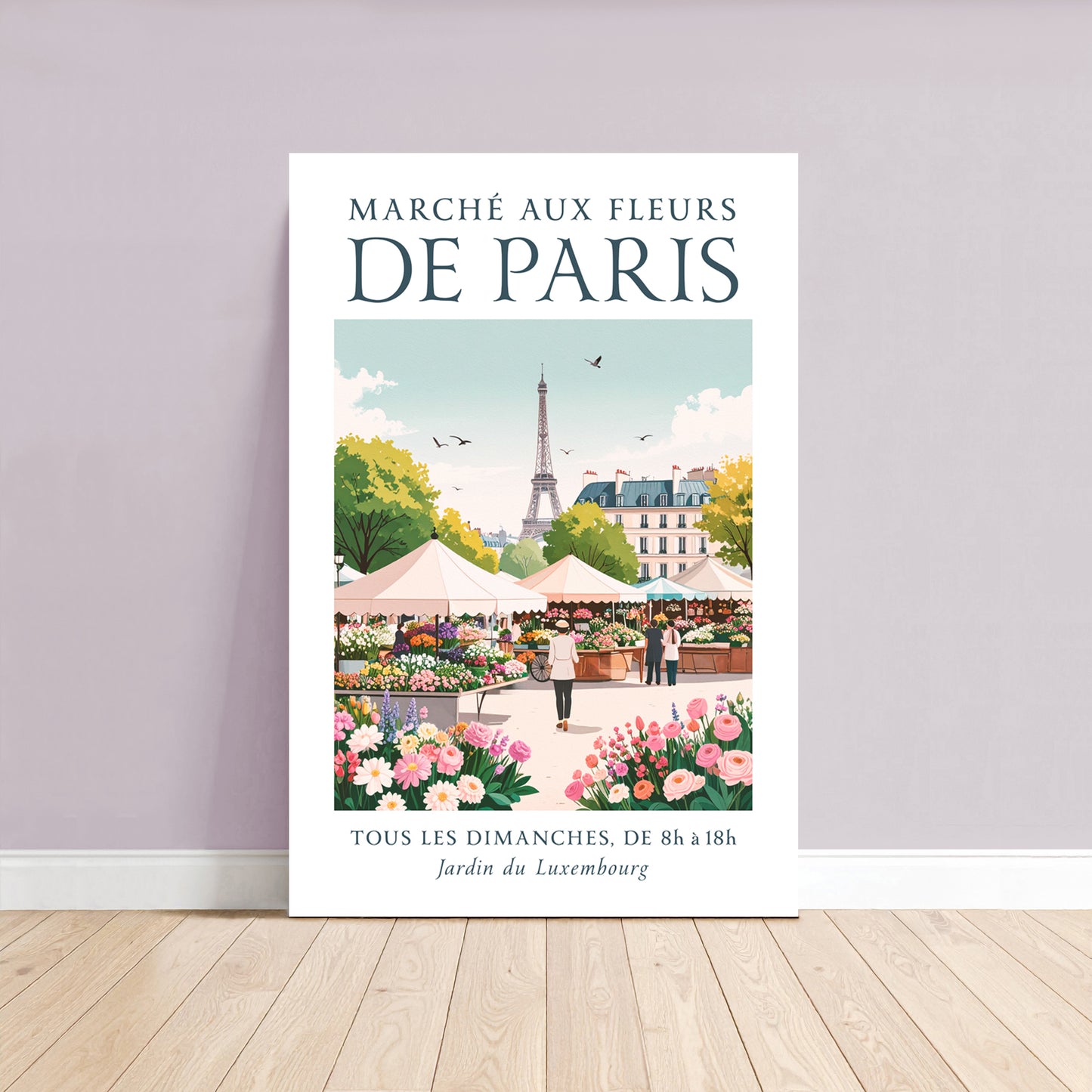 Marche Aux Fleurs Premium Paper Poster | Unframed