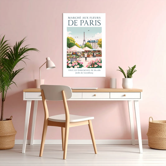 Marche Aux Fleurs Premium Paper Poster | Unframed