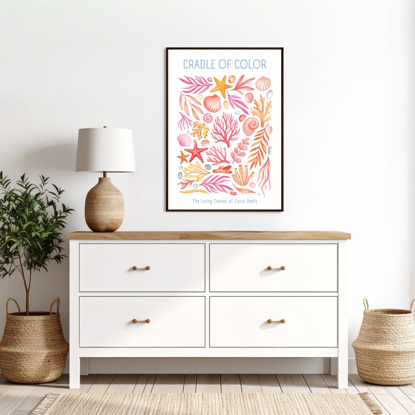 Coral Premium Paper Poster | Framed