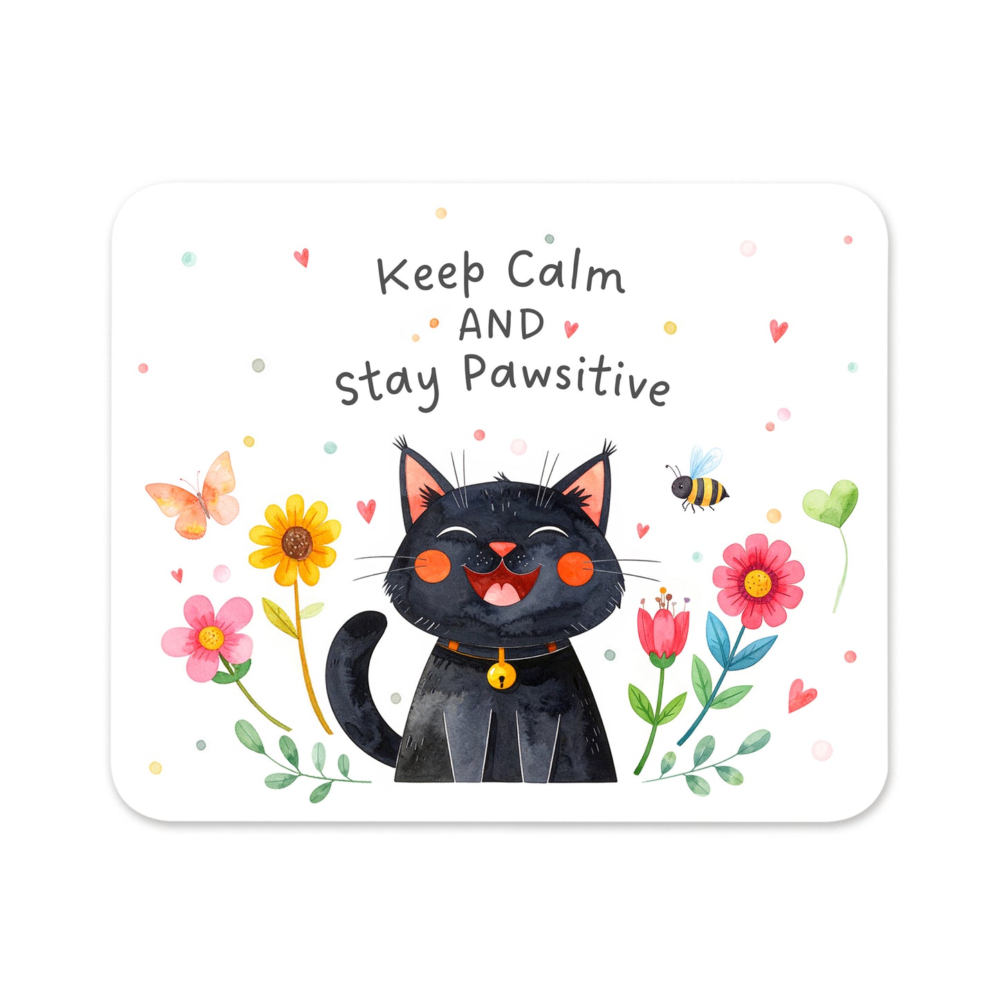 'Keep Calm and Stay Pawsitive' Mousepad