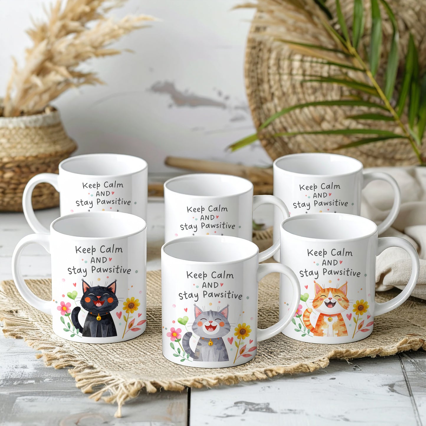 'Keep Calm and Stay Pawsitive' Mug