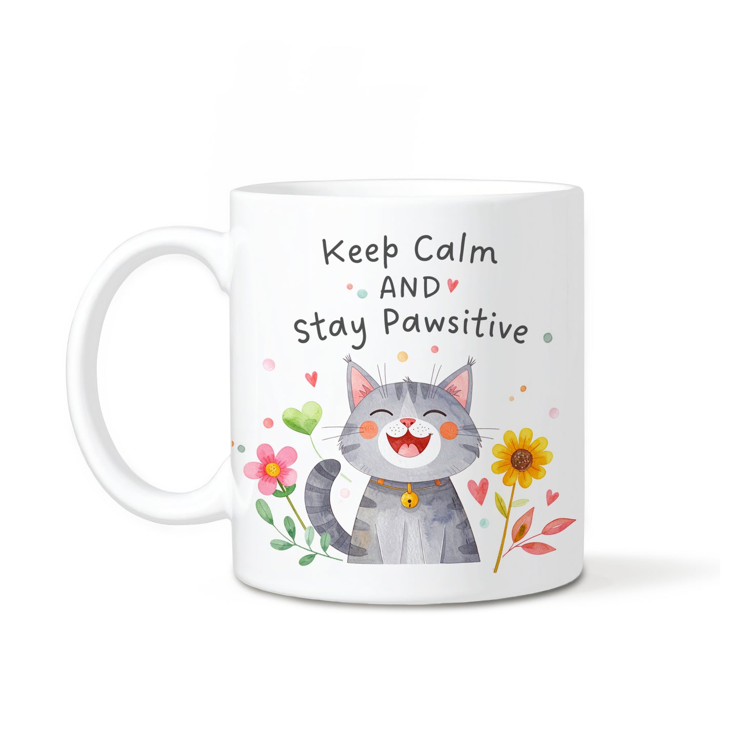'Keep Calm and Stay Pawsitive' Mug