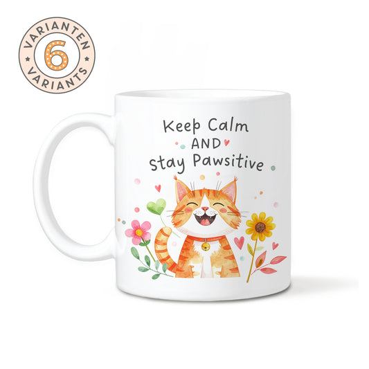 'Keep Calm and Stay Pawsitive' Mug