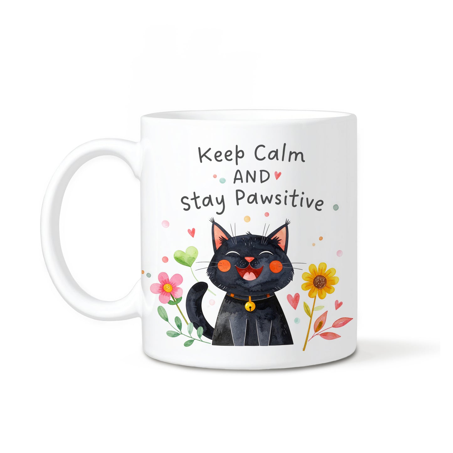'Keep Calm and Stay Pawsitive' Mug