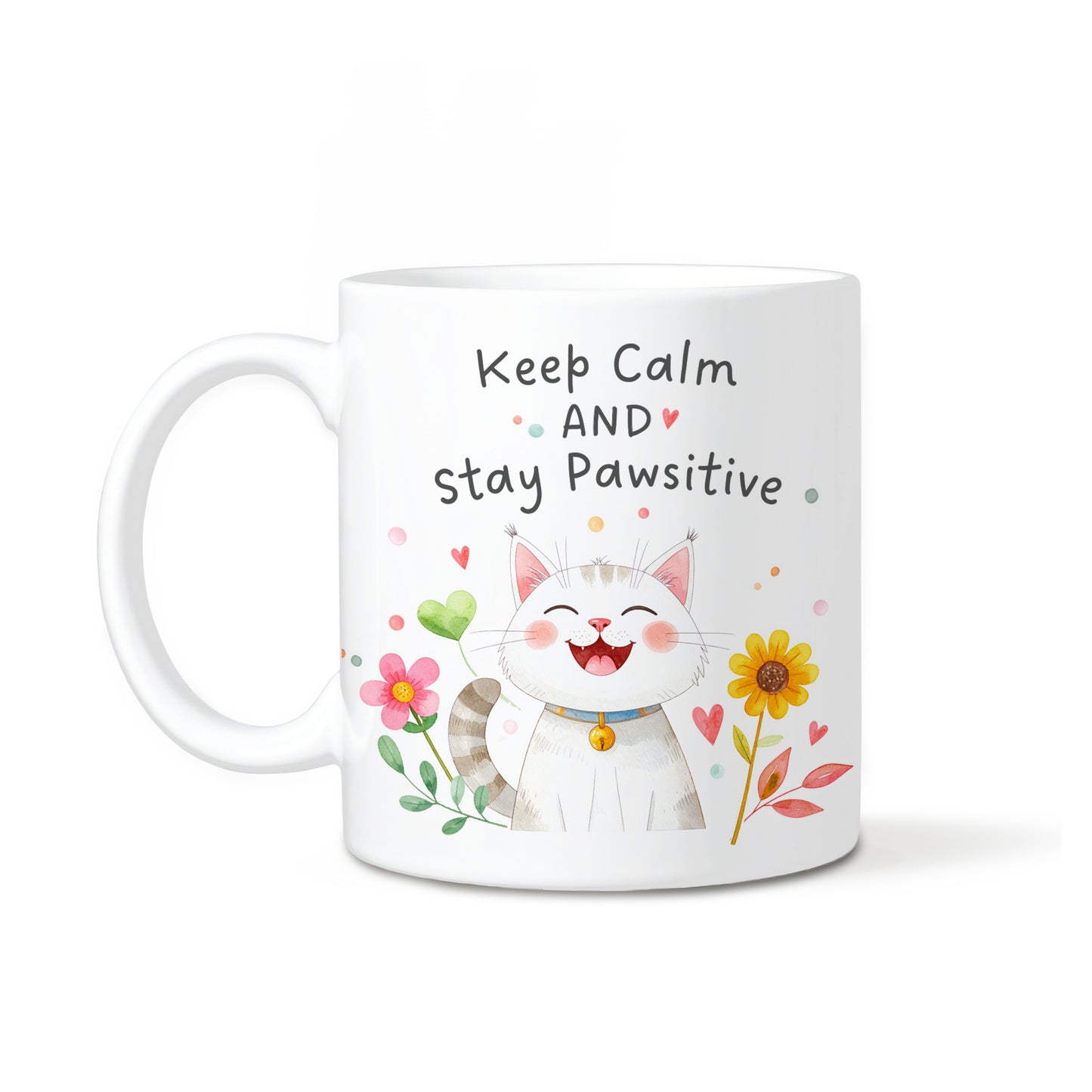 'Keep Calm and Stay Pawsitive' Mug