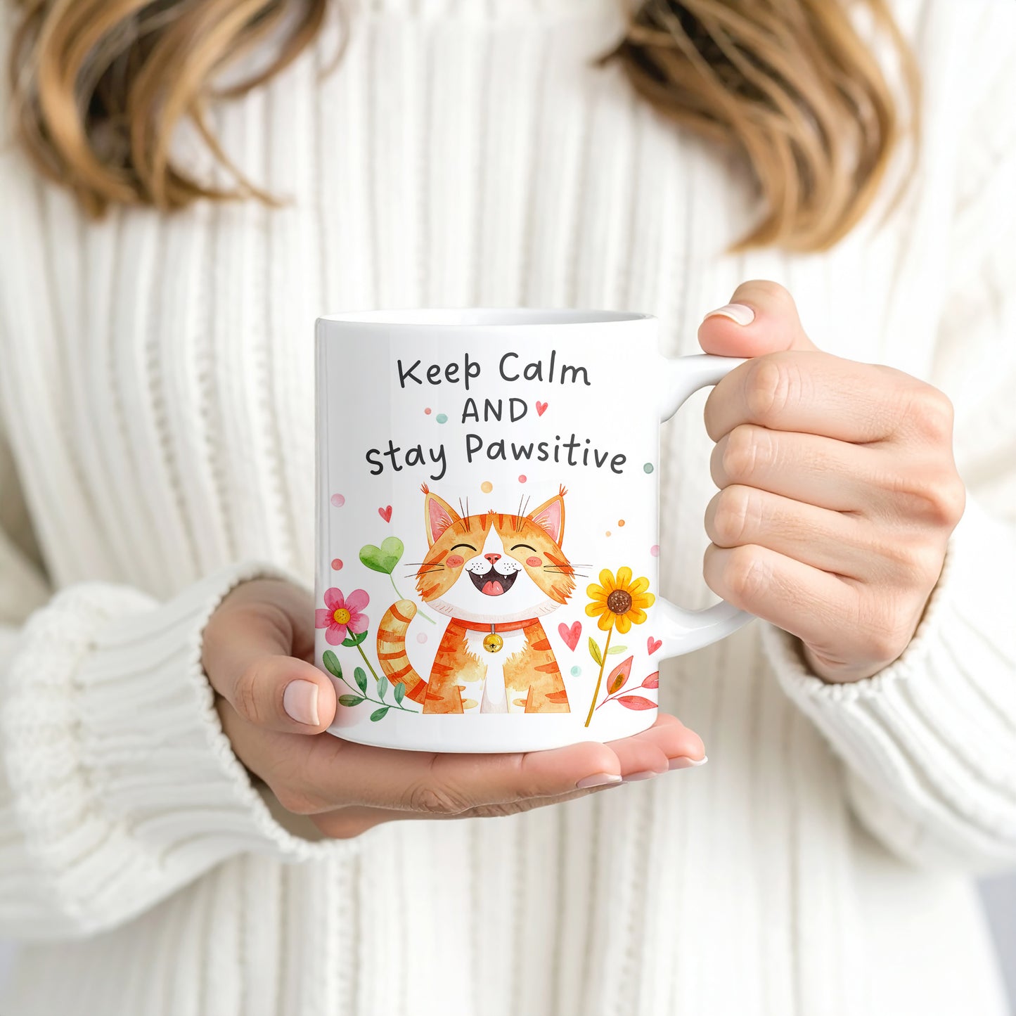 'Keep Calm and Stay Pawsitive' Mug