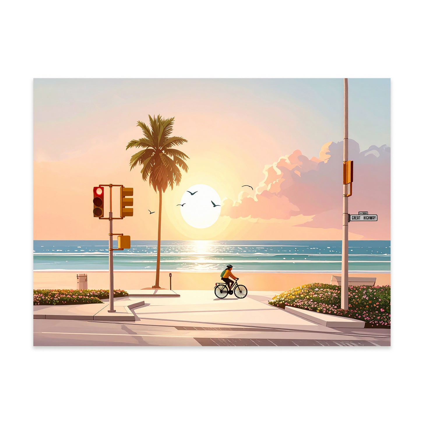 Beachside Highway Canvas