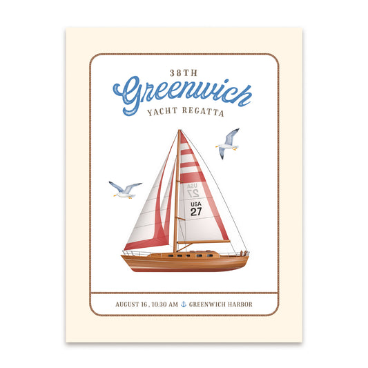 Greenwich Regatta Premium Paper Poster | Unframed