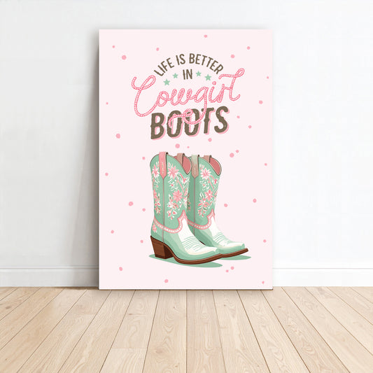 Cowgirl Boots Canvas