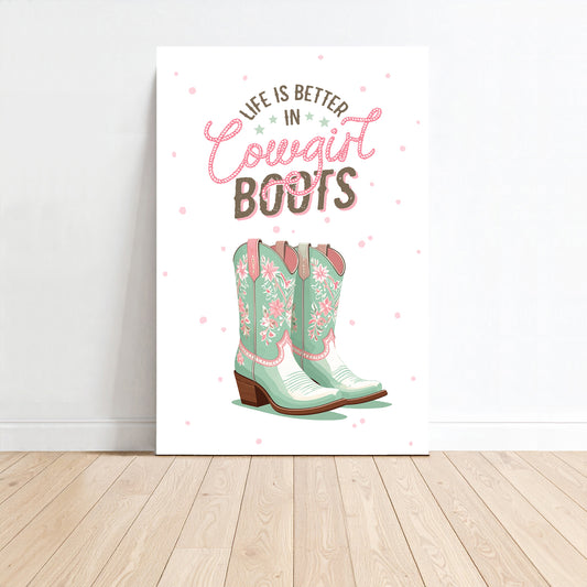 Cowgirl Boots Canvas