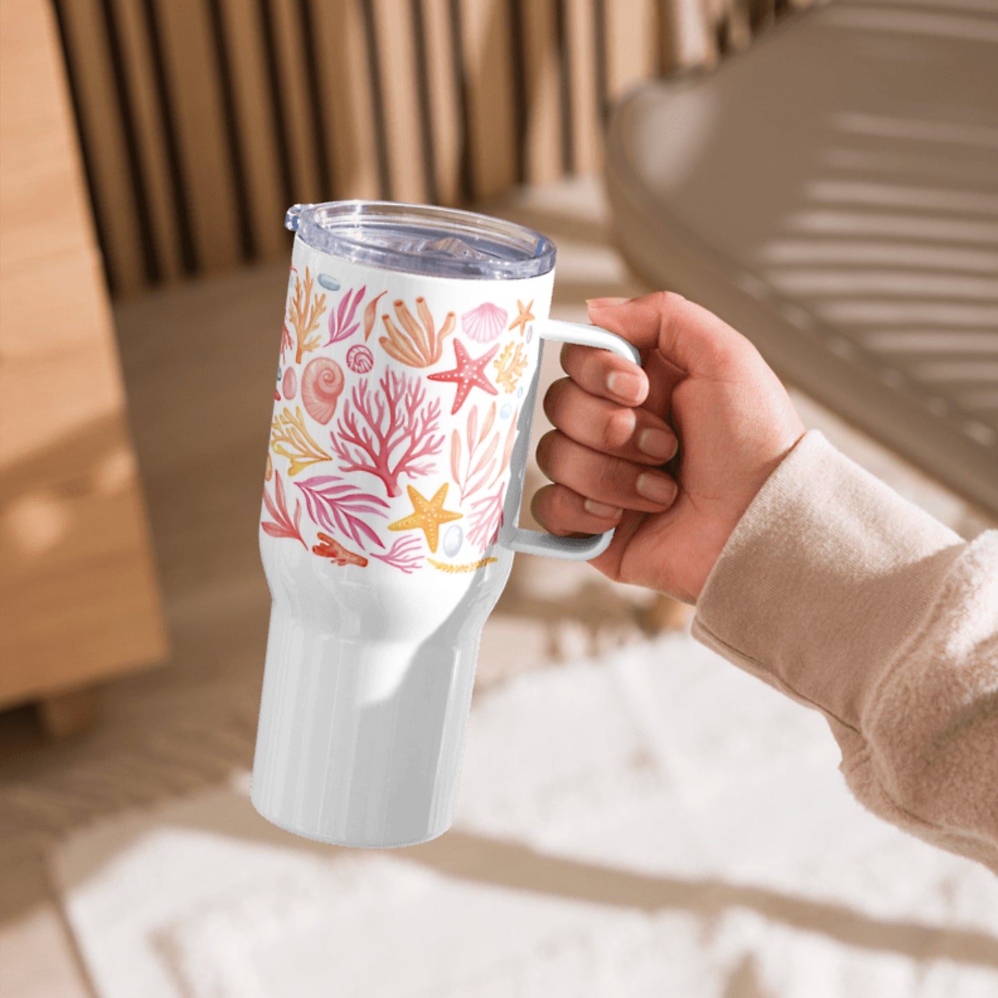 Coral Travel Mug
