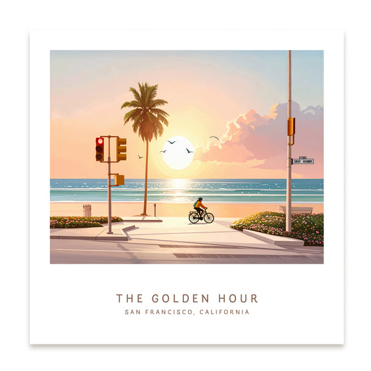 Beachside Highway Premium Paper Poster | Unframed