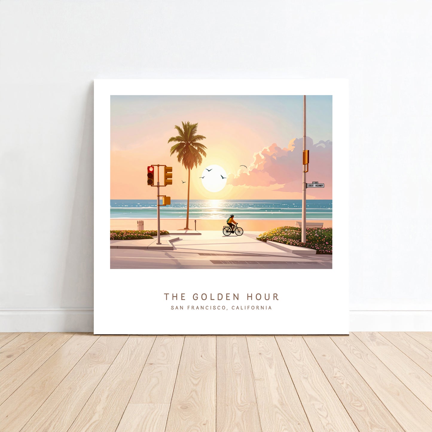 Beachside Highway Premium Paper Poster | Unframed